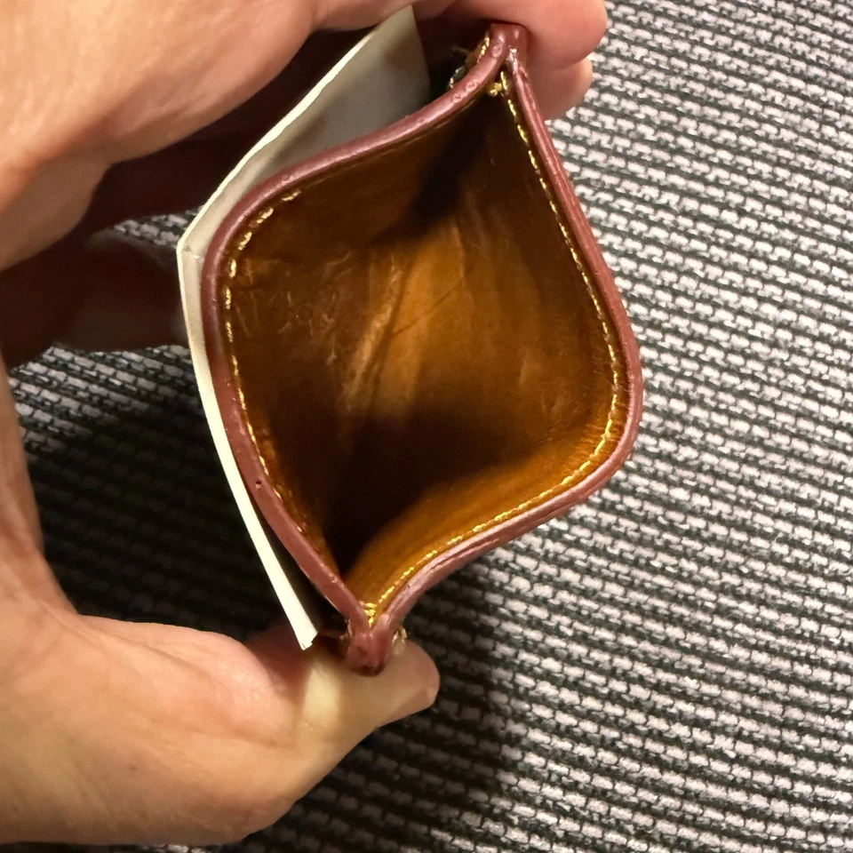 Cartera de cuero Smathers Branson con tarjetero Brahma punta de aguja vaca rancho granja Foto 4 de 4