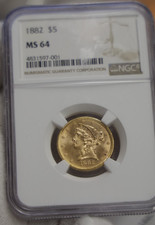 1882 US $5 Liberty Gold Piece NGC MS64