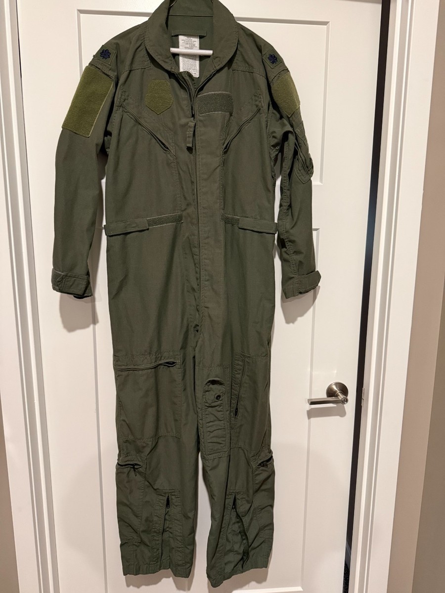 Authentic USAF CWU-27/P Nomex Flight Suit 46S - Lt Col Rank - One