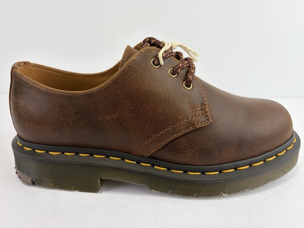 Dr. Martens 1461 Slip Resistant Parker Leather Brown Oxford Shoes