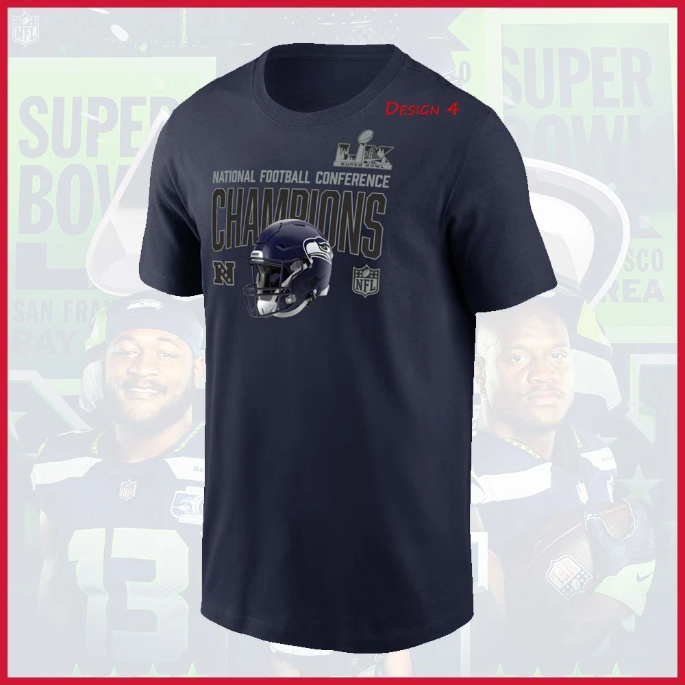 Seattle Seahawks 2025 NFC Champions All Design One Side For Fans