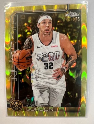2025-26 Topps Chrome Aaron Gordon Yellow Wave #d 172/275
