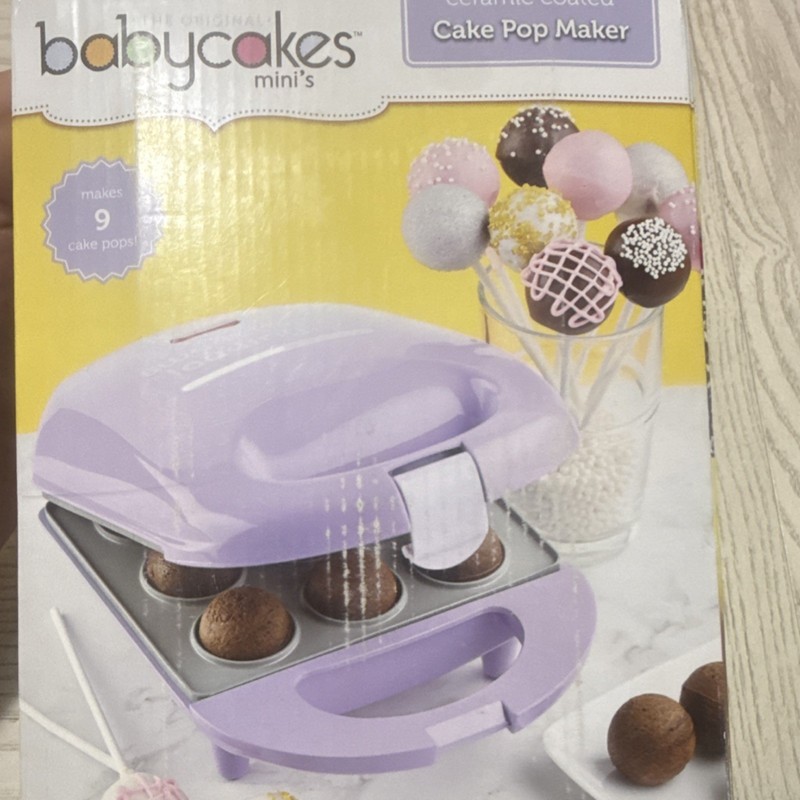 Babycakes mini's Cake Pop Maker 9-Cavity Non-Stick 500W 120V Purple