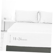 Queen Fitted Sheet, 1-Piece Extra Deep Pocket Queen Fitted Sheet 22" White