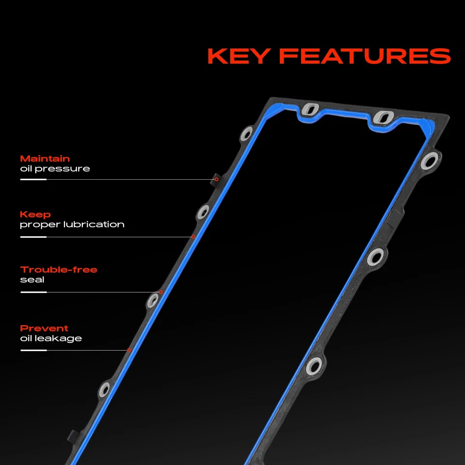Junta de cárter de aceite de motor para Ford F-250 F-350 F-450 F-550 E-550 Super Duty F-750 Foto 4 de 4