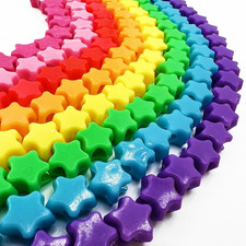 Colorful Star Pony Beads - 1000 Pcs Large Hole Kandi Beads for Jewelry Making