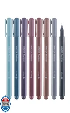 DIVERSEBEE Fine Tip Pens, 8 Bible Pens No Bleed Through, Assorted Colors, 0.5