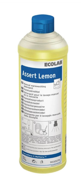 Ecolab Assert Lemon Concentrated Washing Up Liquid- case of 6 x 1 litres