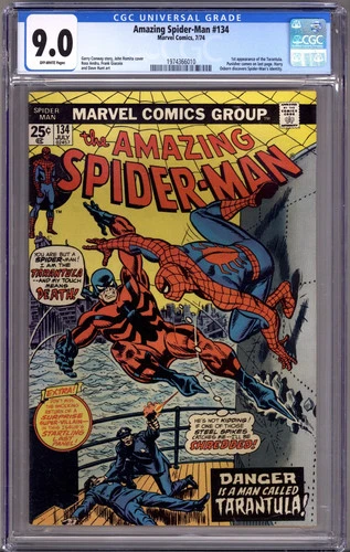 The Amazing Spider-Man Vol 1 134 CGC 9.0 (VF/NM) Small Crack Marvel (1974)