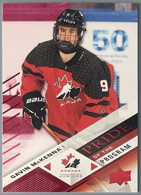 Gavin Mckenna Rookie 2024 Upper Deck Team Canada Juniors POP #87 Red Foil (RC)