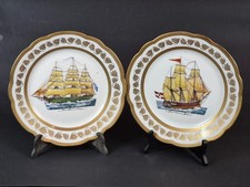 COPPIA PIATTI IN PORCELLANA A SOGGETTO MARINO