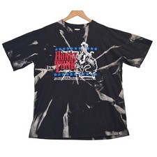 Vintage Honky Tonk T-Shirt Mens Large RNC Joe Barton Clint Black Bleach Dye