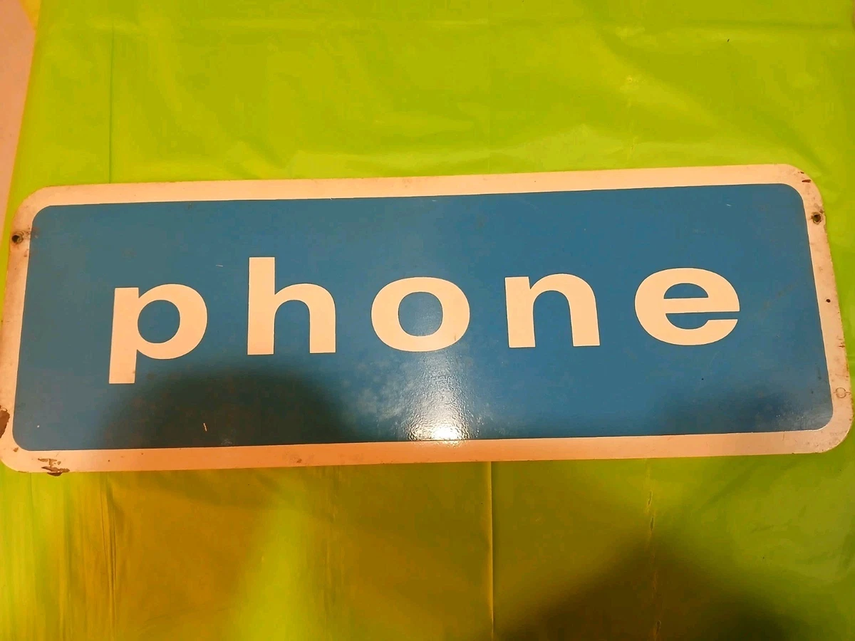 vintage telephone sign products for sale | eBay
