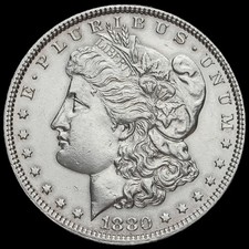 USA 1880 Silver Morgan Dollar, A/UNC