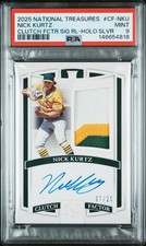 2025 PAN NAT TREA CLUTCH FACTOR SIG RELICS KURTZ RC HOLO SLVR PSA 9 POP1 /25