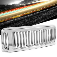 Polished Chrome Badgeless Vertical Style Front Grille For 05-07 Ford Super Duty