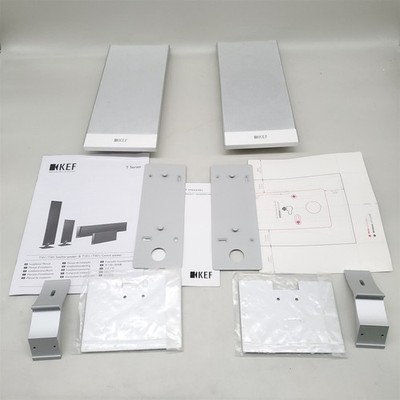 DEFECTIVE KEF T101 Ultrathin Satellite Speakers Pair  White G3D