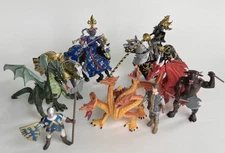 Plastoy Schylling Papo Figures Knights Horses Dragons Medieval Lot