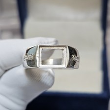 10x8 MM Semi Mount Ring, 925 Solid Sterling Silver Ring, Emerald Cut Gemstone