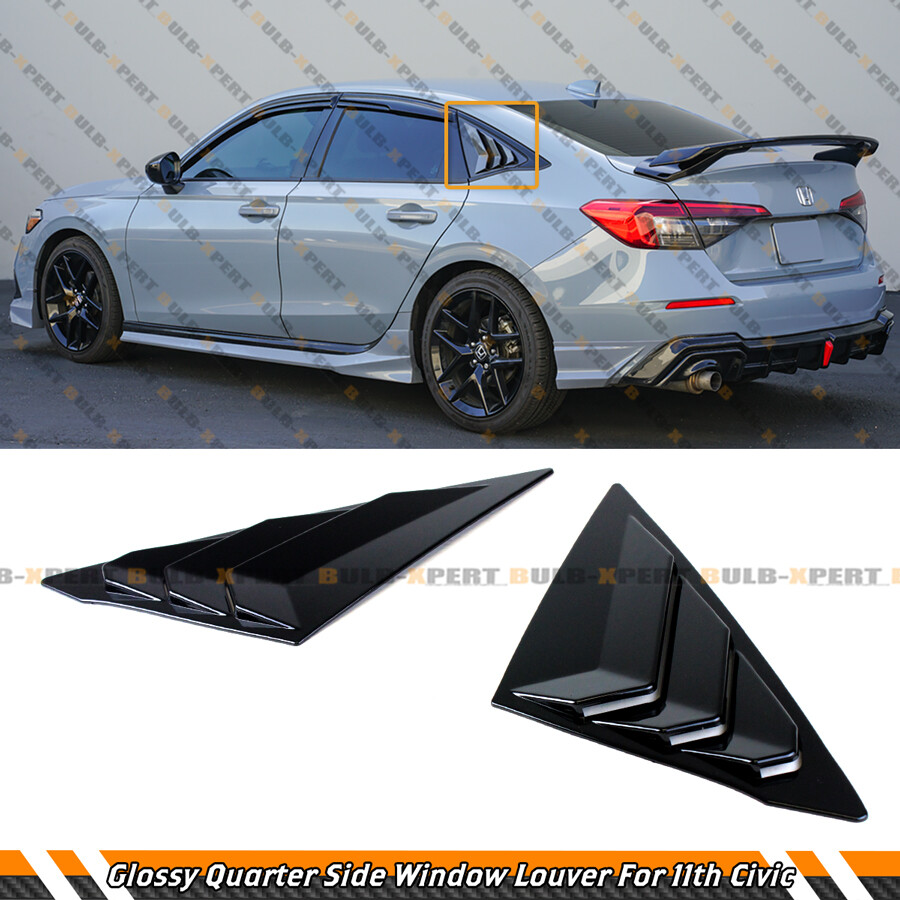 For 22-2026 Honda Civic Sedan Gloss Black Quarter Panel Rear Side