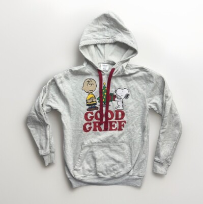 Peanuts Charlie Brown Christmas Sweatshirt Hoodie Snoopy Womens