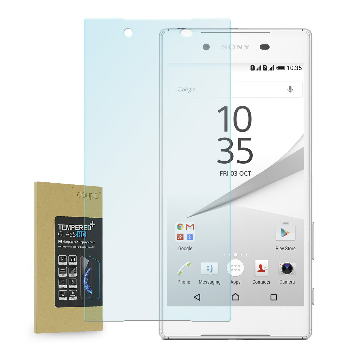 Wind Breaker 5 Vetro Temperato Protettivo Per Sony Xperia Z5 Compact - 4.6 Pollici, Durezza 9H, Antigraffio Protettore Display Z5 Compact 4.6 Pollici