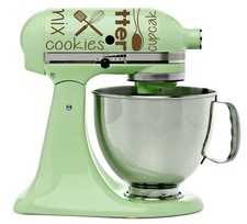 Subway Style Baking Cookies Brown Kitchenaid Mixer Mixing Machine Decal Art Wrap