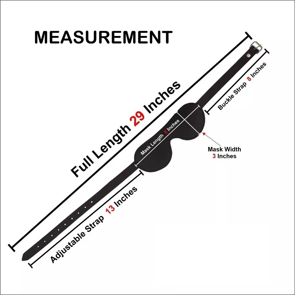 Leather phobia Eye Mask with Contoured Leather Padding in Black - Image 3 of 3