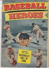 Baseball Heroes (1952) Fawcett Publications Babe Ruth, Ty Cobb! Scarce!