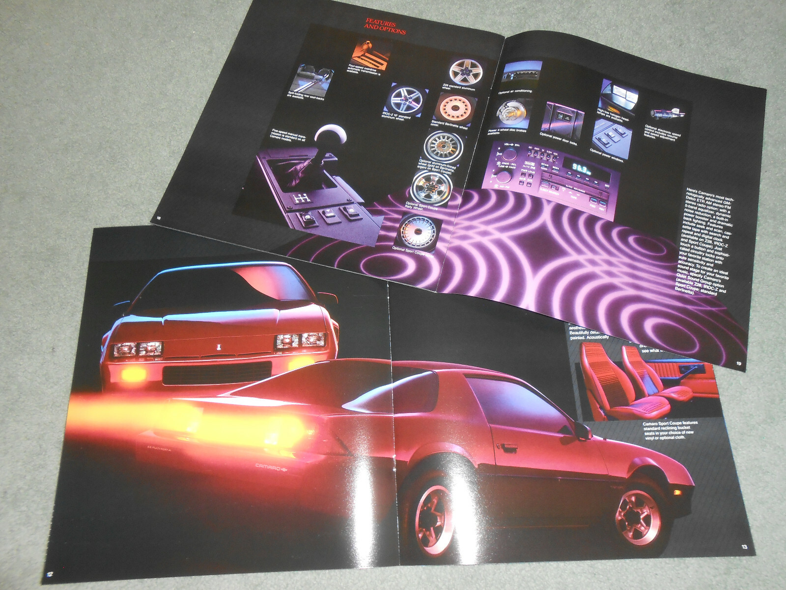 1985 CAMARO BROCHURE / BIG 20 p. '85 CHEVROLET Z28 IROC