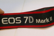 Canon EOS 7D MARK II Camera Neck Shoulder Strap Canvas Black/Red - Genuine OEM