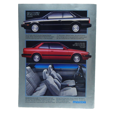 MAZDA 626 DELUXE SPORT COUPE 1987 ADVERTISING | eBay