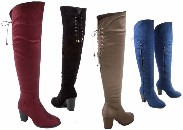 bamboo thigh high boots