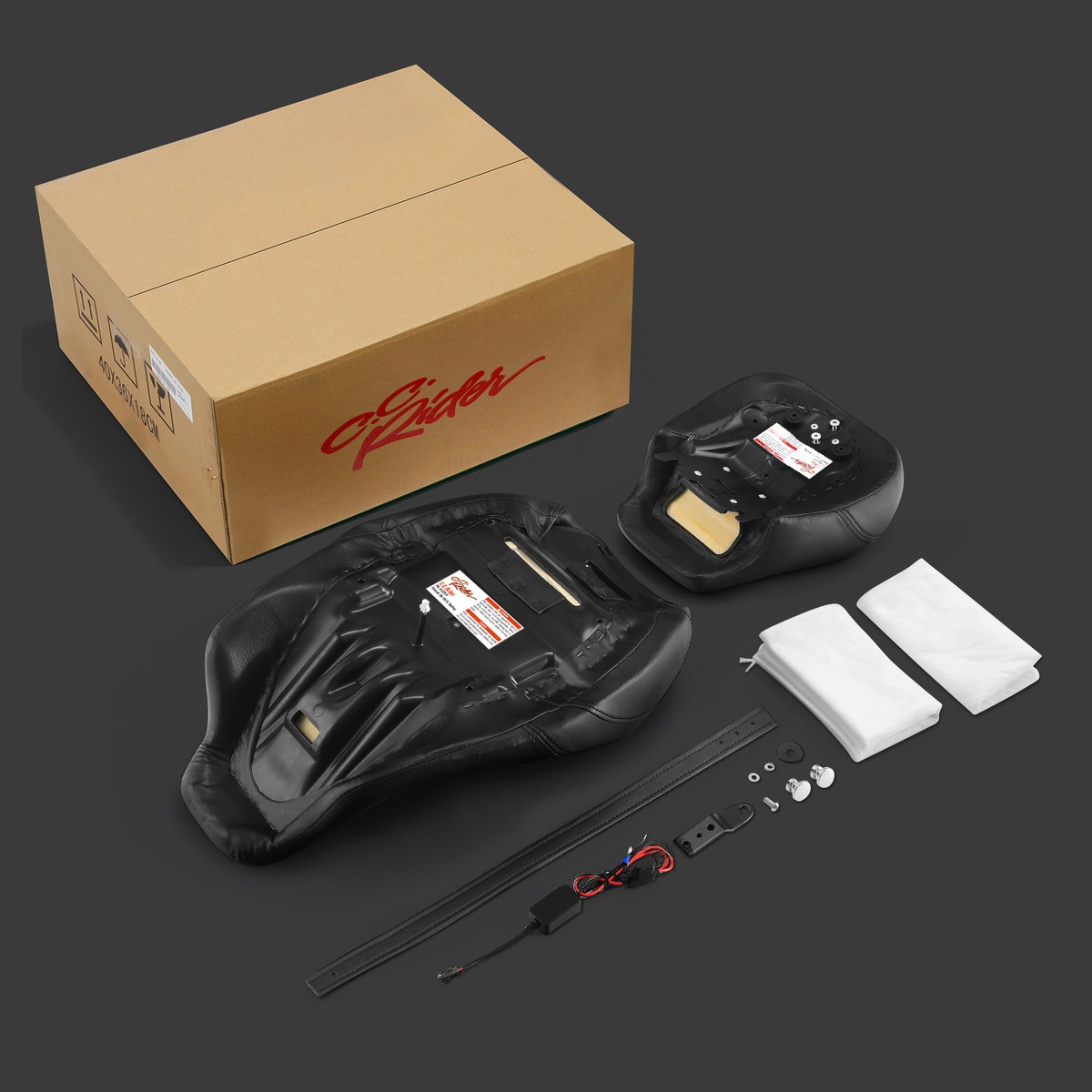 Heated Driver Rider & Passenger Seats Fit For Harley CVO Road