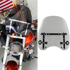 Smoke 18"x16" Windshield 7/8" 1" Handlebar For Honda VTX 1800 1300 1800C 1300C
