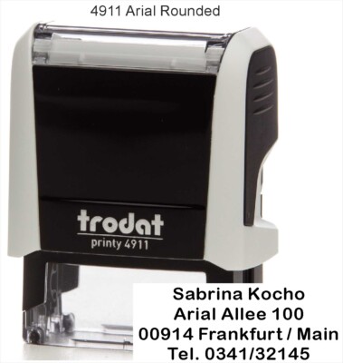 Firmenstempel Adressstempel Stempel erstellen lassen Printy 4911 Arial Rounded