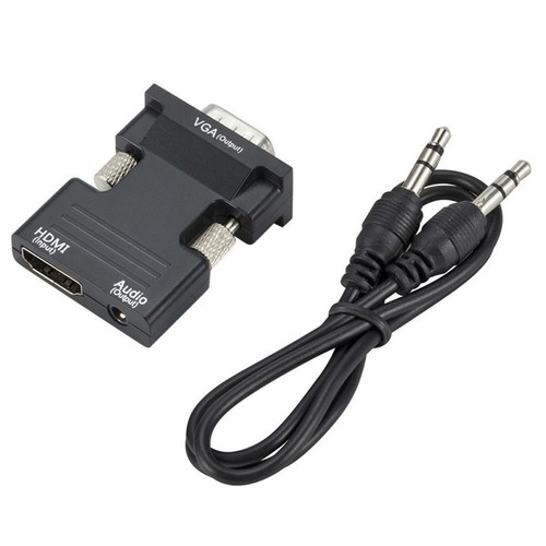 HDMI to VGA Adapter with Audio Female HDMI to Male VGA Converter Laptop