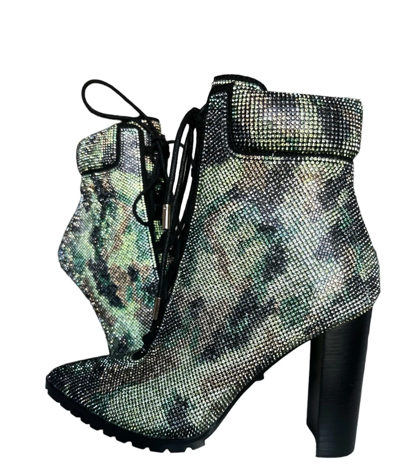 Steve Madden Mujer Illisa Botines Camuflaje Estrás Talla 7M ¡NUEVO! Foto 2 de 4