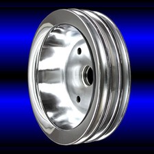 Crankshaft Pulley 3 Groove For Small Block Chevy Swp 283 327 350 400 Chrome Sbc