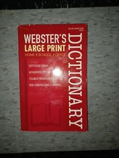 Webster's Large Print Dictionary Paperback