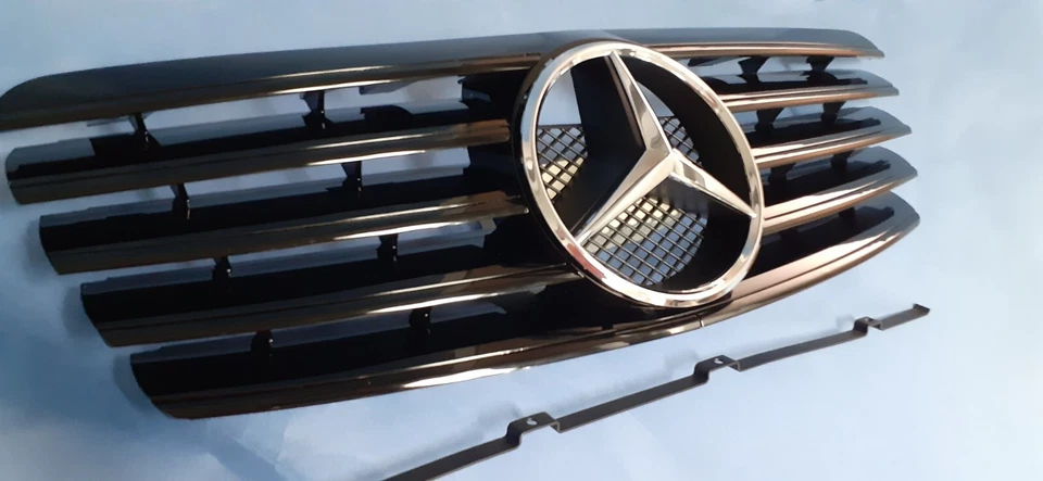 Rejilla delantera negra para Mercedes Benz W208 1996-2002 CLK430 CLK320 CLK200 CLK230 Foto 4 de 4