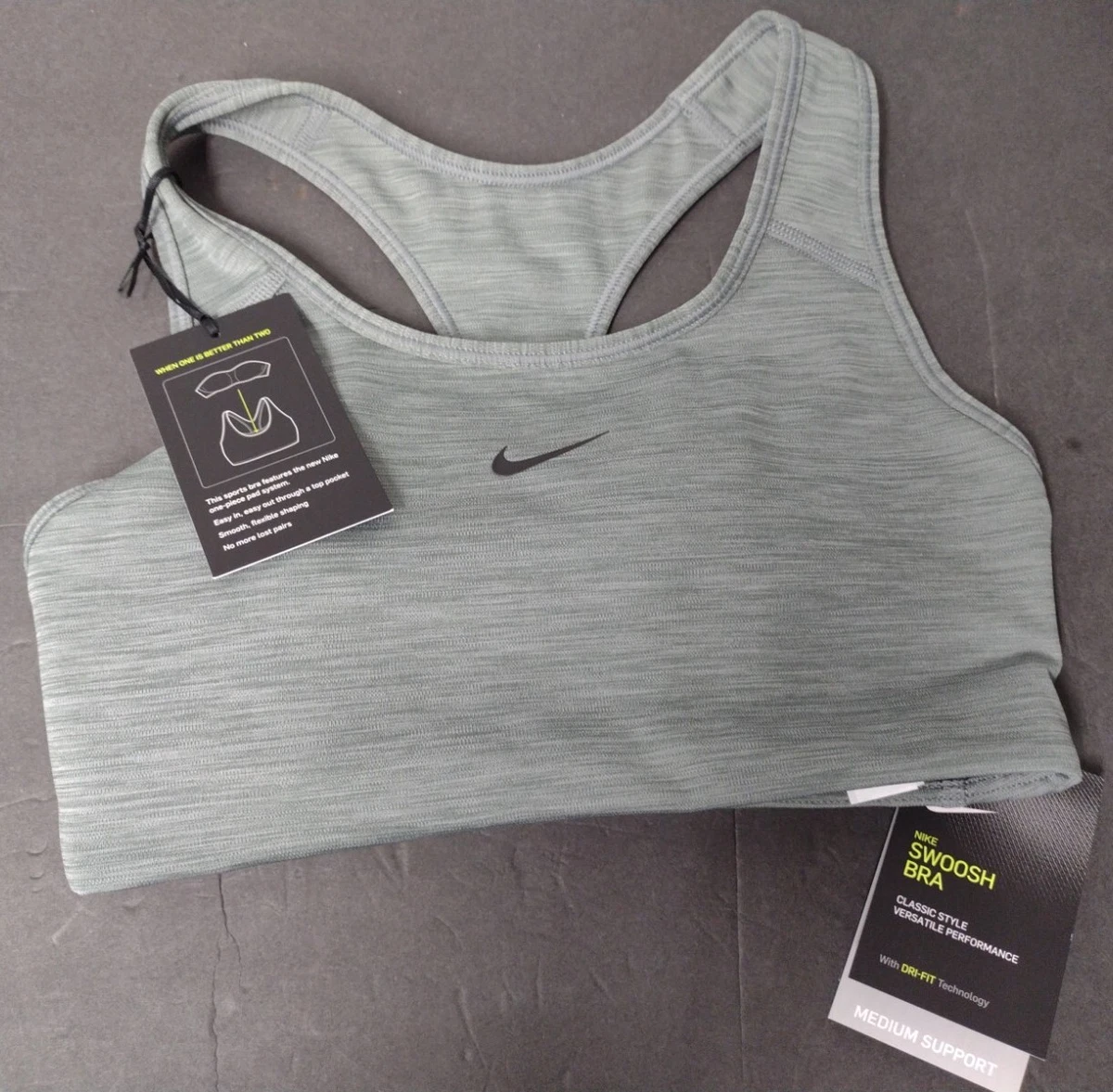 Nike Women's Dri-FIT Swoosh Medium Support 1 Piece Pad Sports Bra