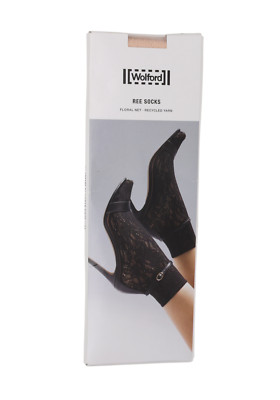Wolford L5363 Womens Coral Dust Floral Net Ree Socks One Size