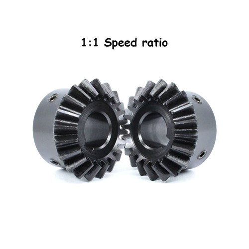 1Pcs 1/1.5/2 Module Bevel Gearbox 90° With Keyway Bevel Gear 1:1 Paire C45 Steel - Afbeelding 3 van 10