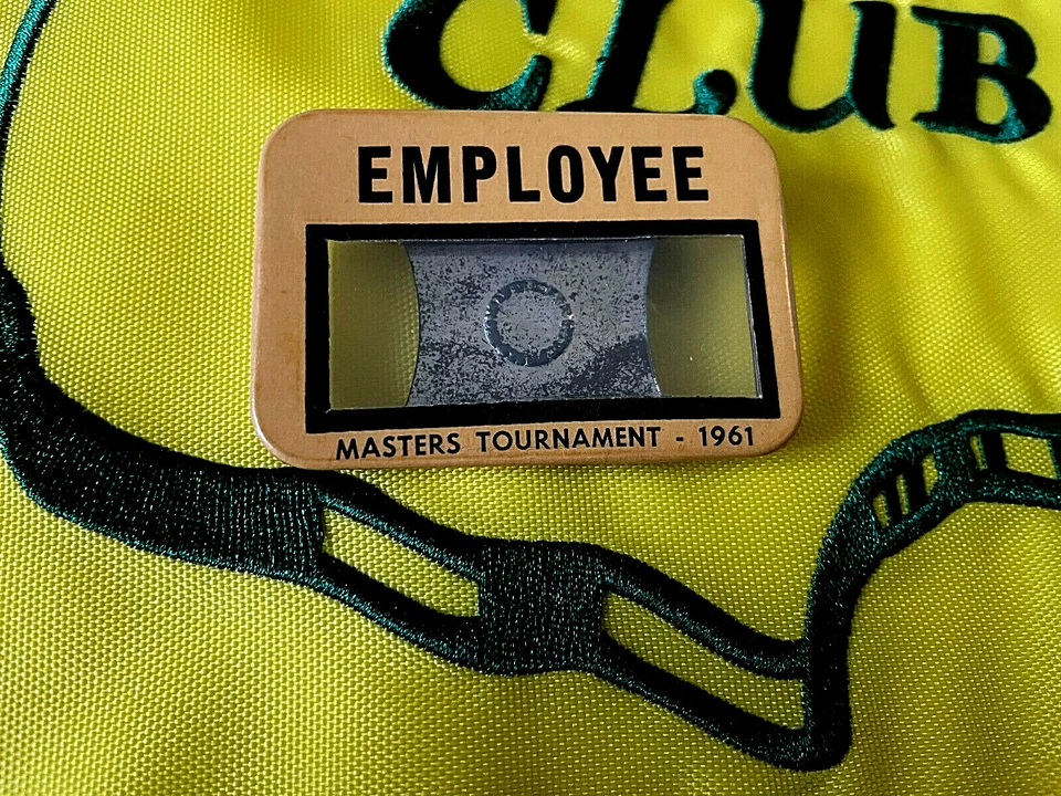 1961 MASTERS GOLF BADGE~EMPLOYEE~EXTREMELY RARE TICKET~GARY PLAYER~AUGUSTA~PGA~1 - Image 2 of 4