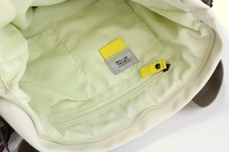 Camel Active Tasche Damen Einheitsgröße Leinentasche Leder Detail - Bild 4 von 4