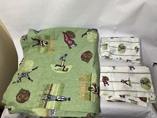 Pottery Barn Kids FOOTBALL Team Sports Duvet Full Queen  2 Pillowcases Vintage