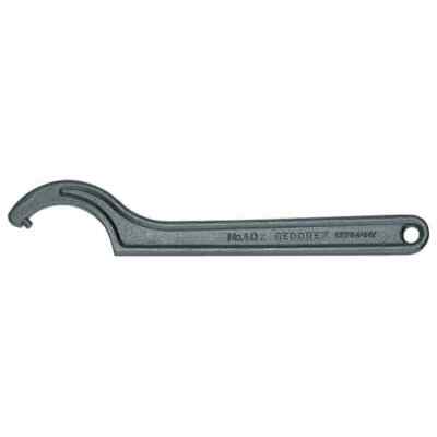Gedore 6336820 Fixed Hook Spanner Wrench with Pin; 40mm-42mm Capacity, 6.5'' Long
