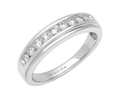 Keepsake 1/3 CTTW Lab Grown Diamonds Sterling Silver  Cherish  Anniversary Band