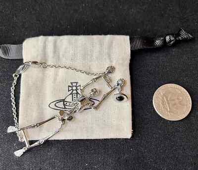 RARE Vivienne Westwood Skull Skeleton Bone bracelet Silver